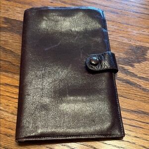 Vintage Brown Leather Passport Wallet